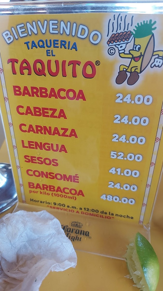 Taquería El Taquito Menu - Image 5